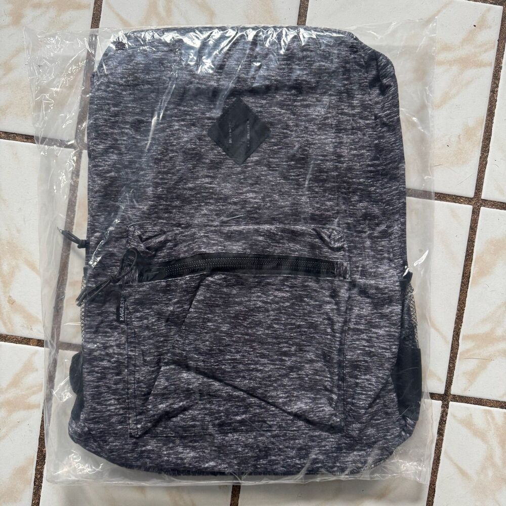 Eaglesport Classic 18" Backpack Jersey Grey - Padded straps and side pockets NEW